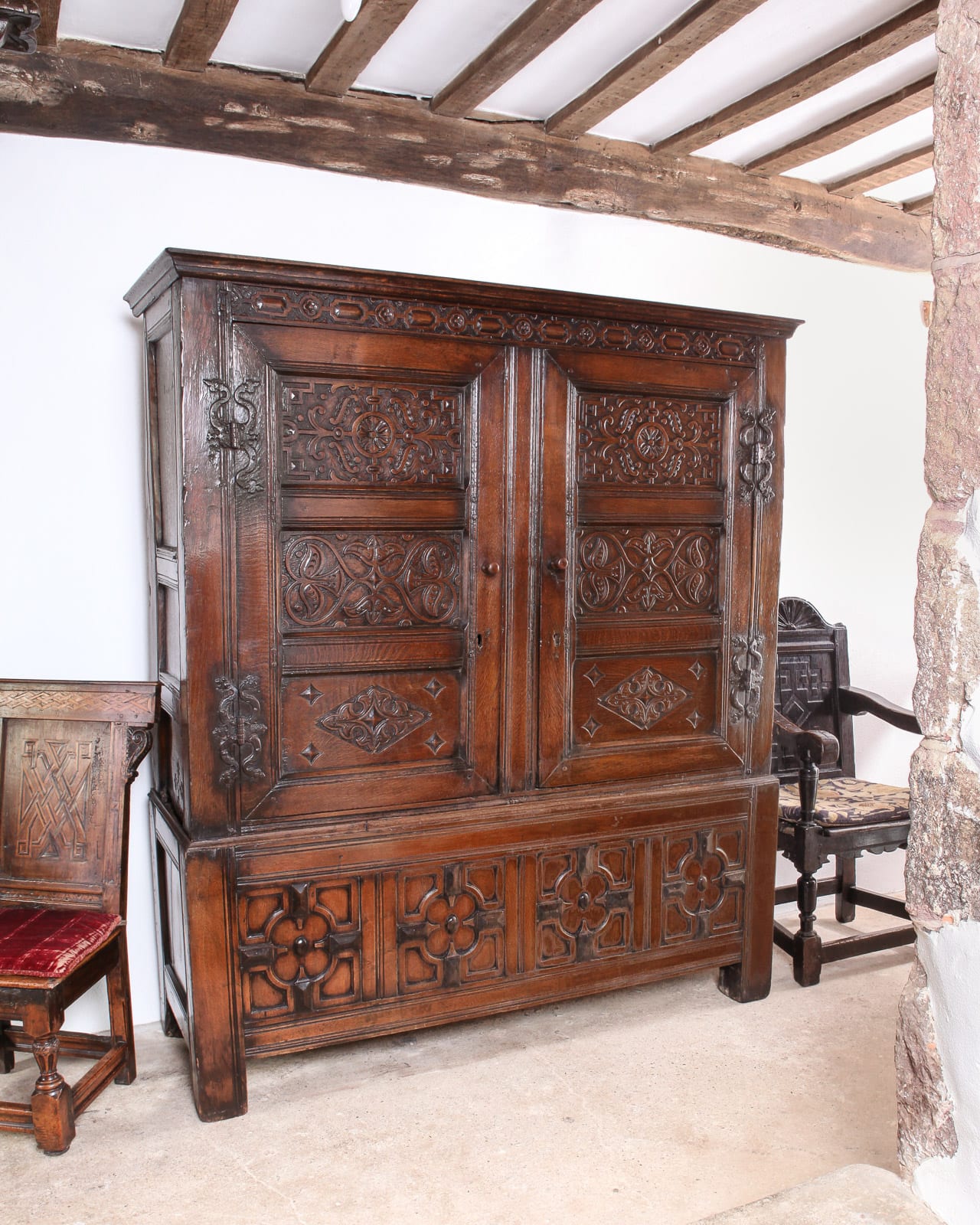 Charles I Exeter press cupboard Marhamchurch Antiques