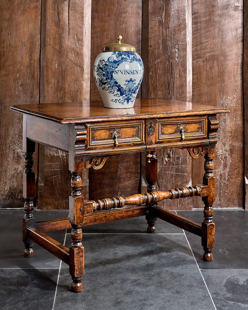 Charles II walnut side table