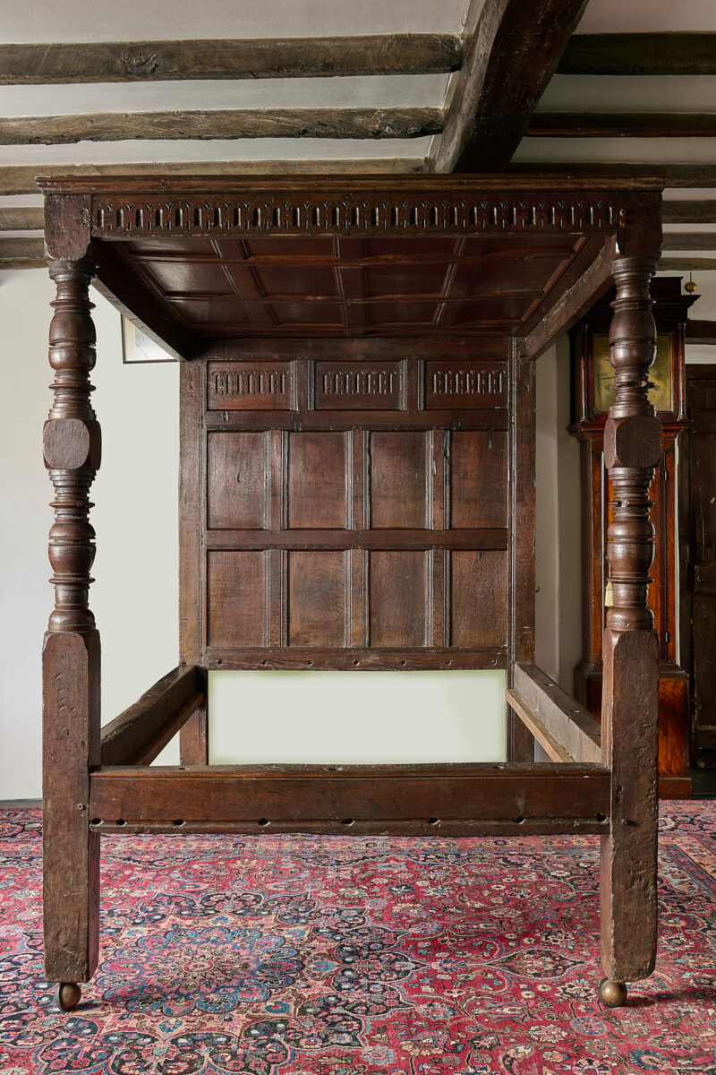 Charles I joined oak tester bed