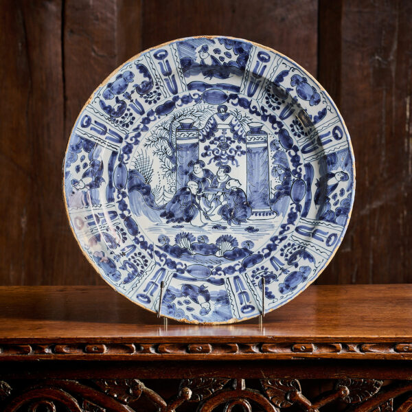 17th century Kraak Delftware plate