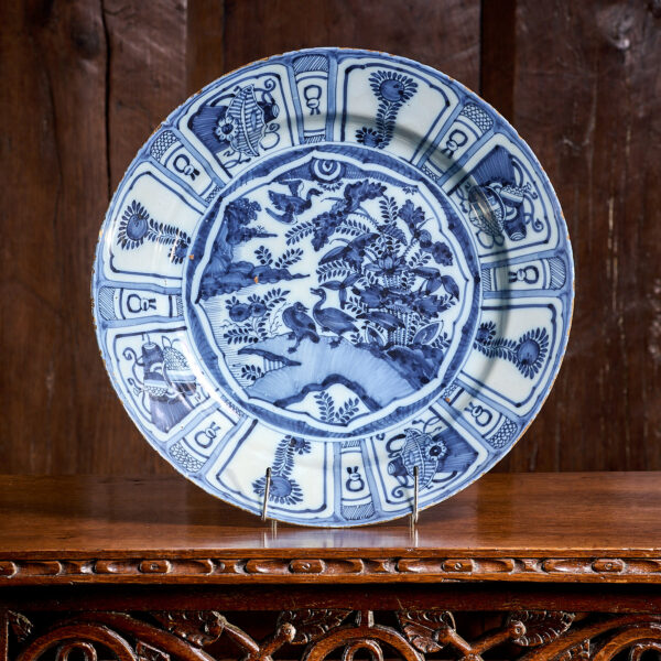 17th century Kraak Delftware plate