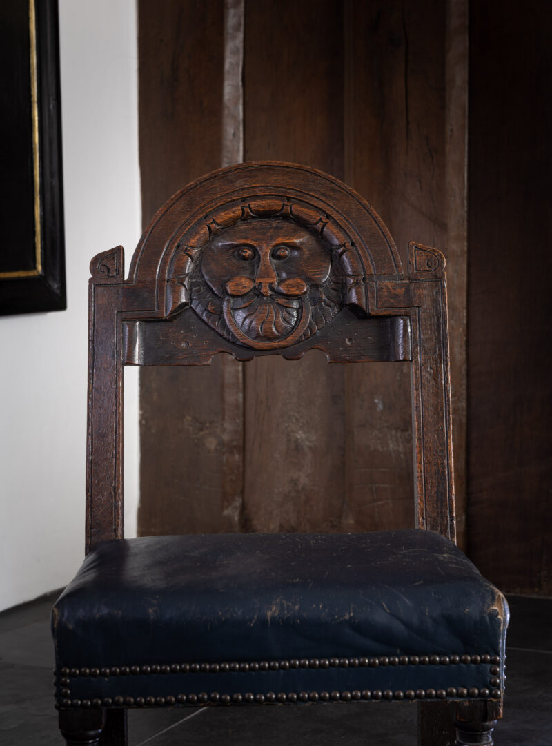 James I upholstered backstool