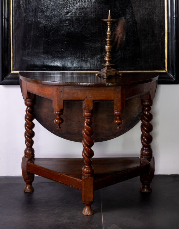 Charles II oak folding table