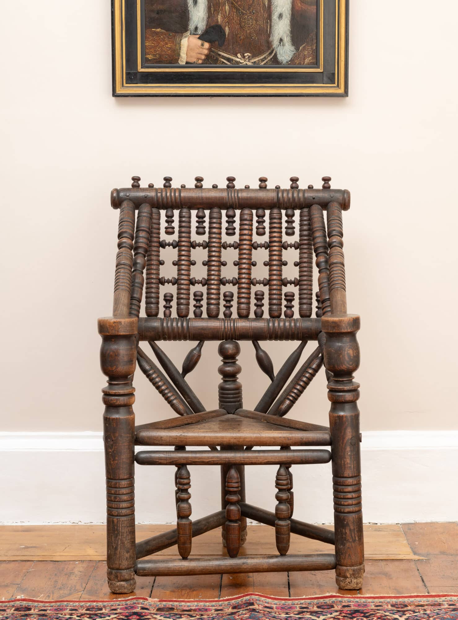16th Century Ash Yew and Oak Turner’s Armchair