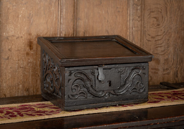 Charles II oak desk box