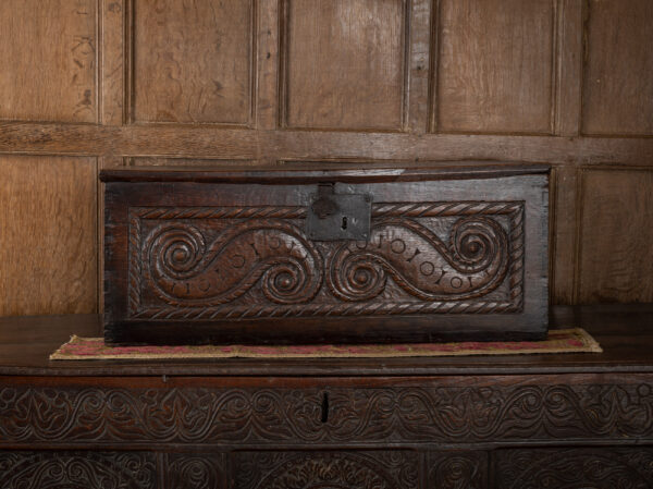 English Renaissance oak carved box