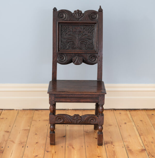 17th century joined oak chair