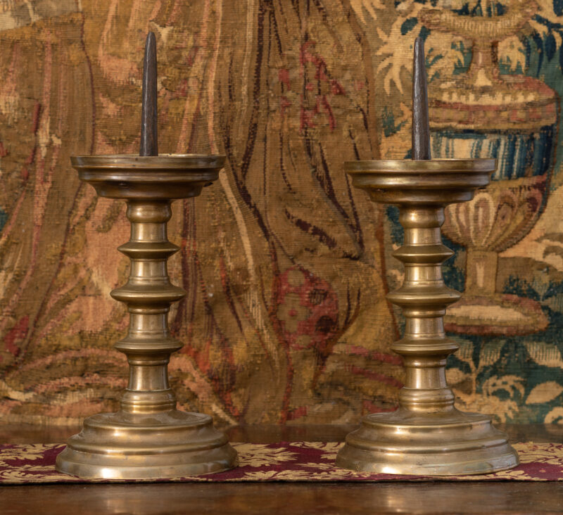 Late Gothic pricket candlesticks