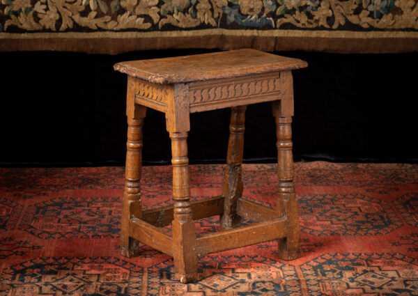 James I oak carved stool