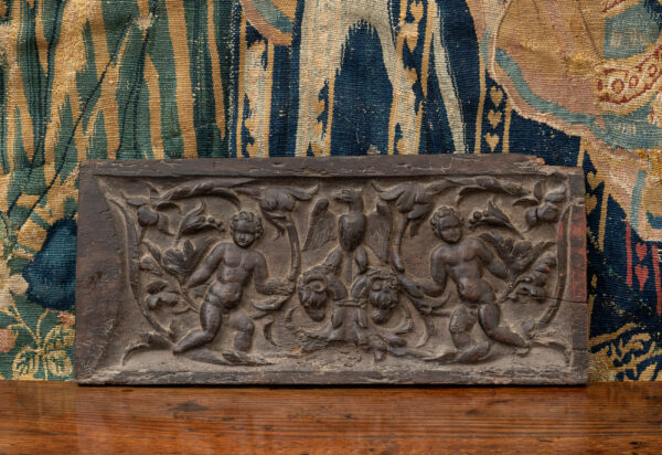 Renaissance carved walnut panel