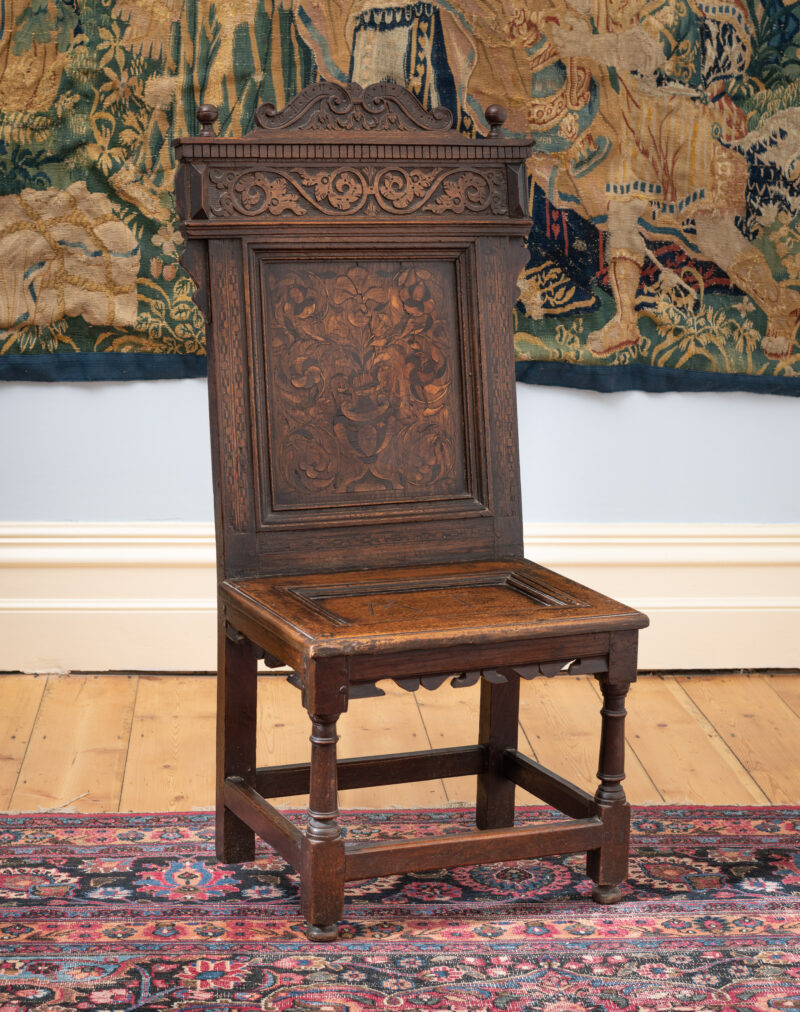 Elizabeth I inlaid backstool
