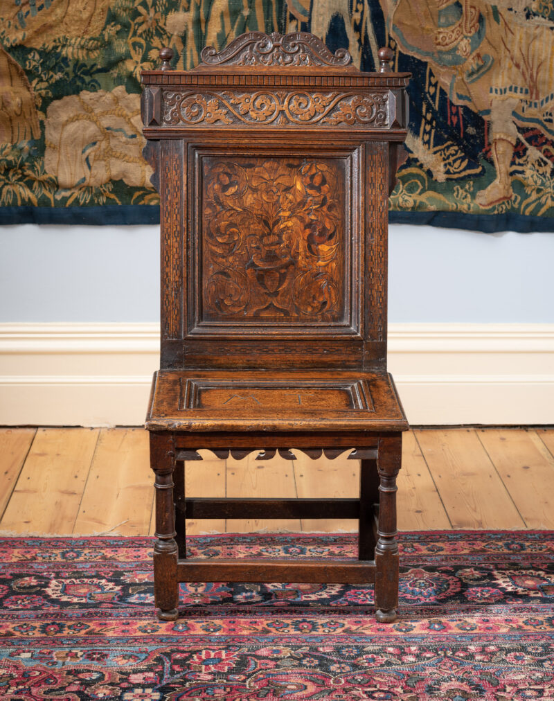 Elizabeth I inlaid backstool