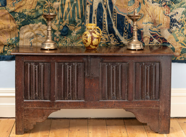 Henry VIII oak linenfold chest