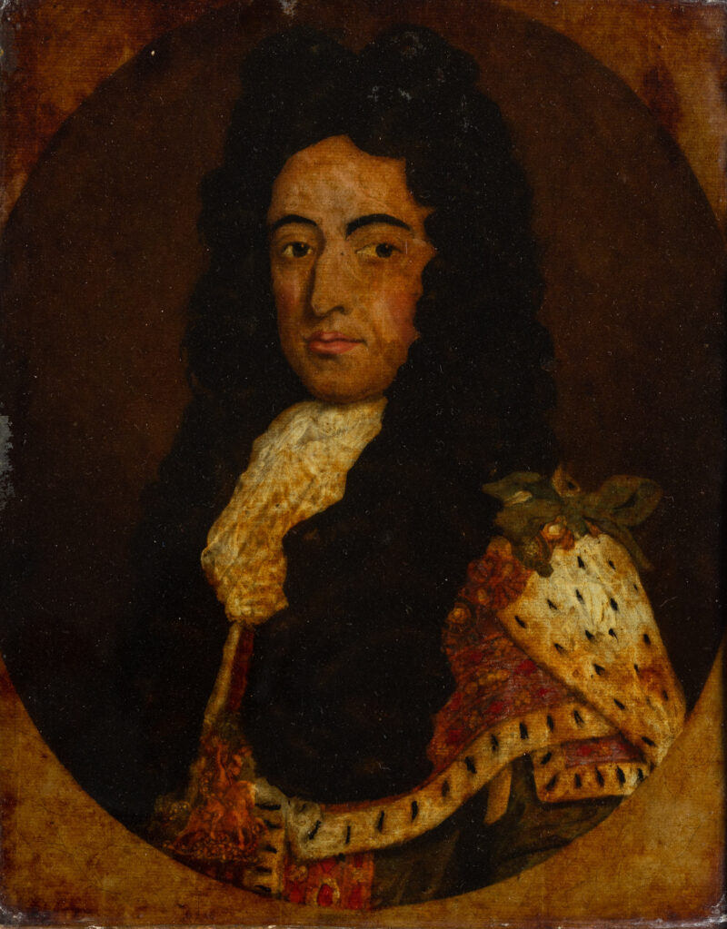 Charles II reverse glass portrait