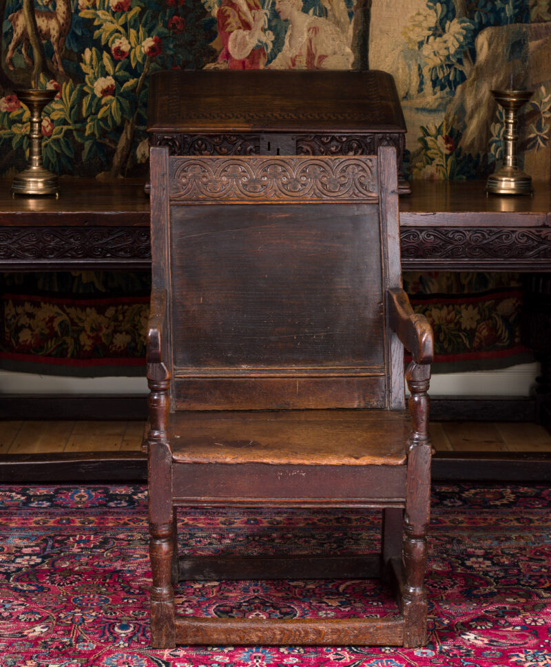 Charles II joined oak armchair