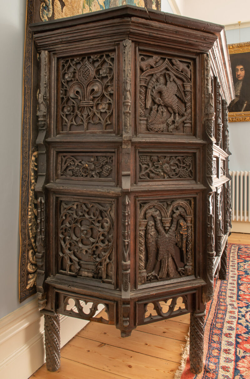 Henry VIII oak carved cupboard