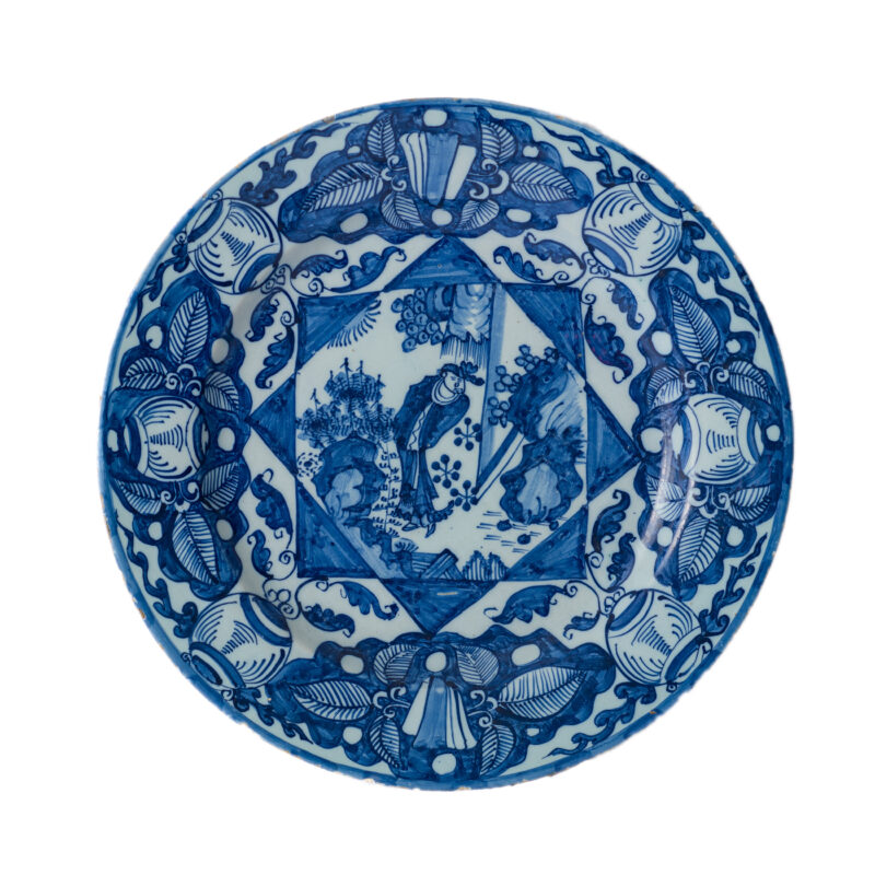 Chinese Delftware charger 17th century