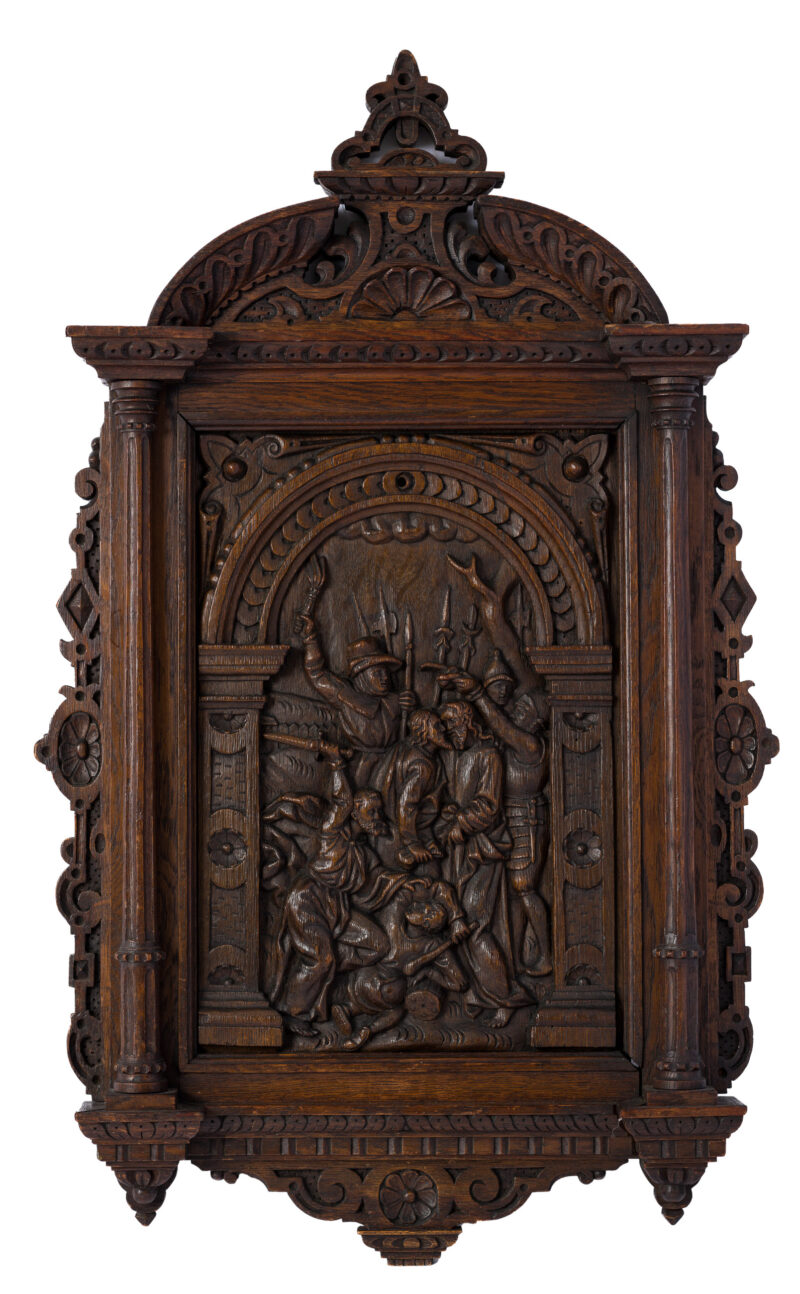 Pair of 16th century oak carved panels