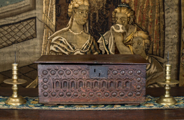 17th century Welsh carved box