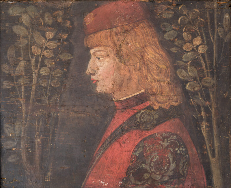 Renaissance oil on panel portrait of Florentine man 16th century