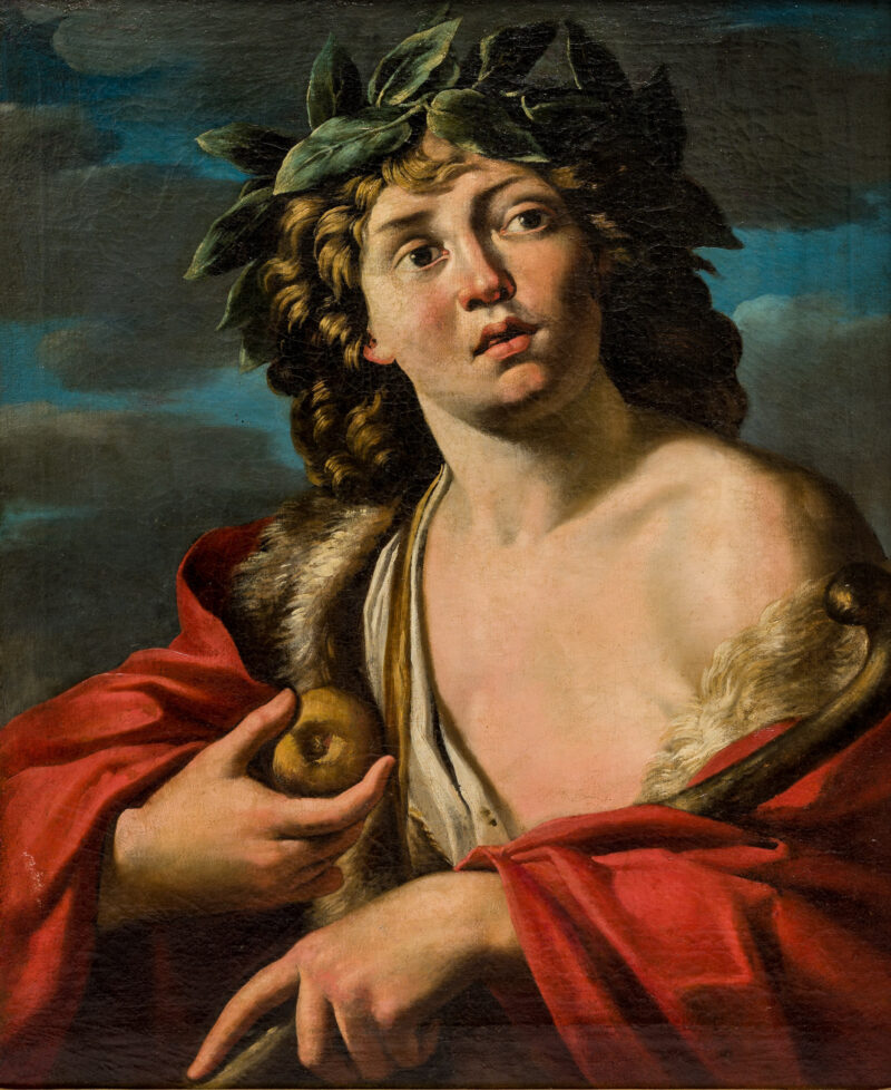 Renaissance oil on canvas of Bacchus