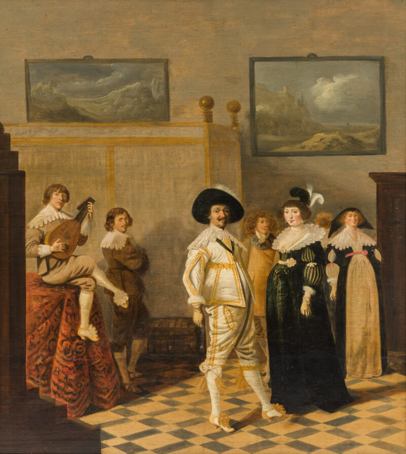 Anthonie Palamedesz (Dutch, Delft 1601-1673 Amsterdam), An Interior with Elegant Company, 17th century