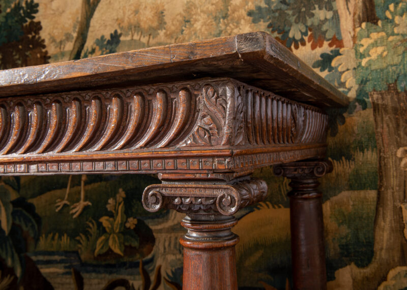 Elizabeth I oak carved table