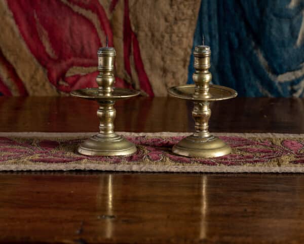 Tiny pair of Dutch East Indies candlesticks