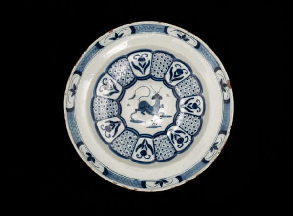 17th century Delftware plate
