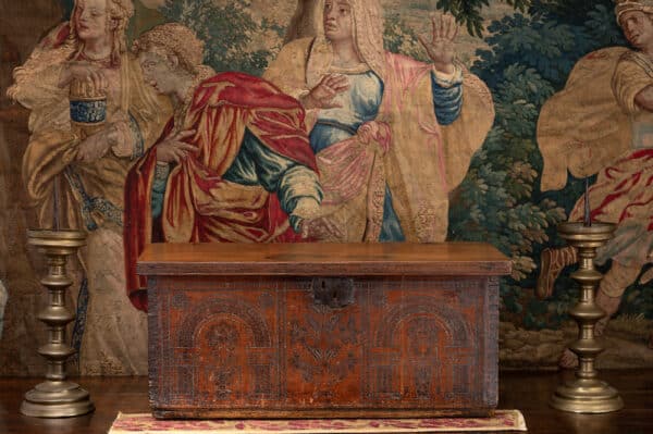 James I boarded cedar chest