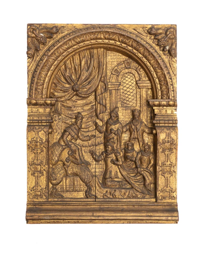 Elizabeth I oak carved panels