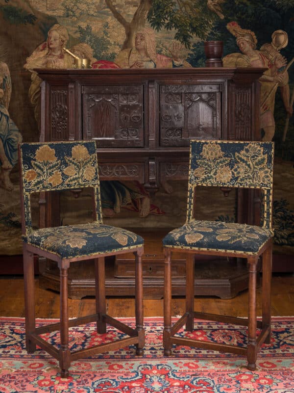 Pair of 16th century walnut renaissance chairs