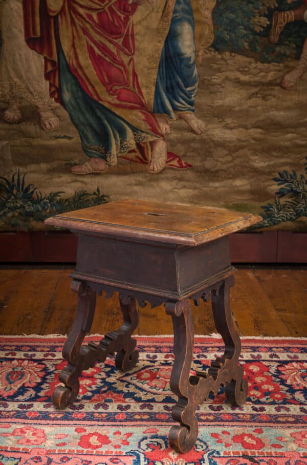 17th century walnut Italian stool