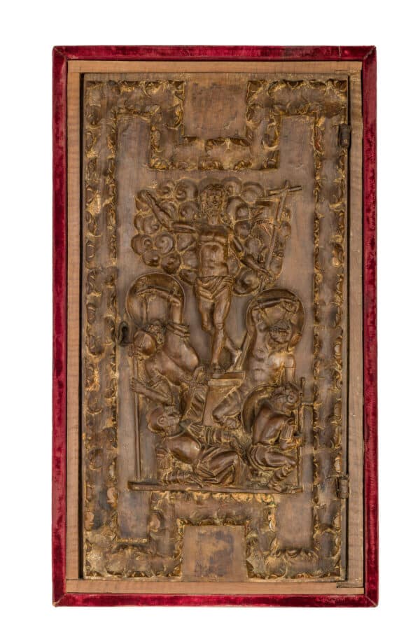 16th century walnut tabernacle door renaissance carved