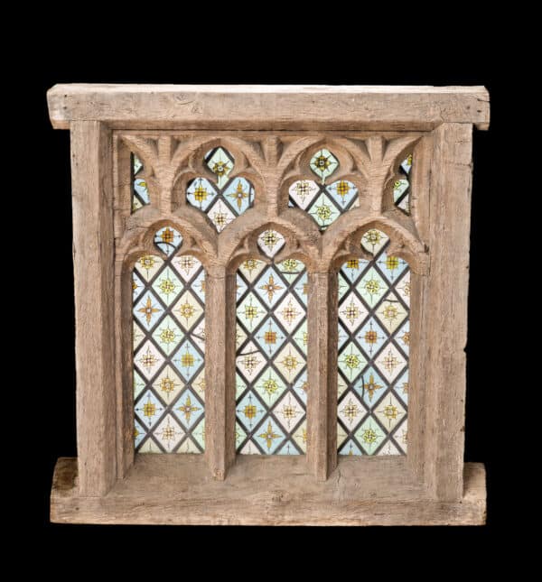 15th century English medieval oak window