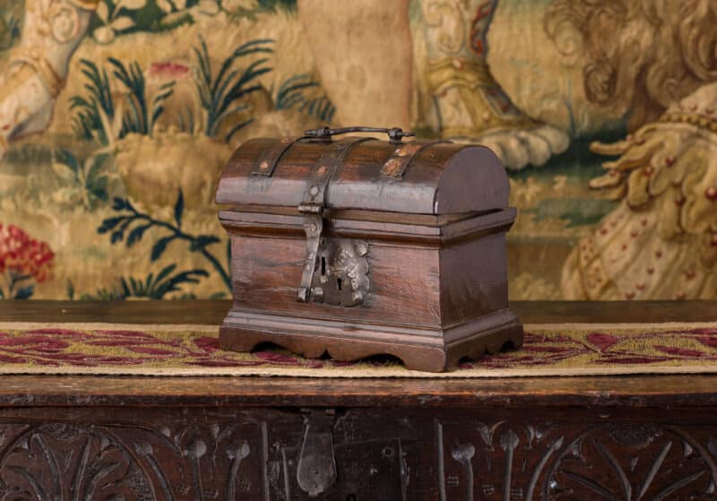 Late gothic walnut casket