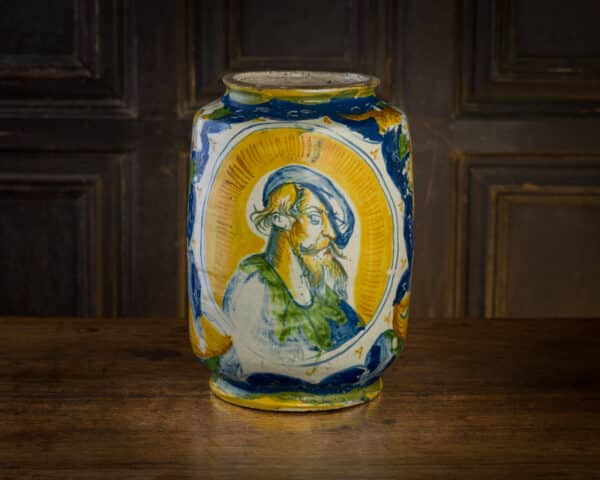 16th century Renaissance Albarello drug jar