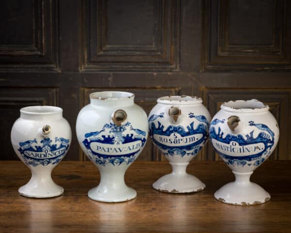 Delftware wet drug jars 17th century