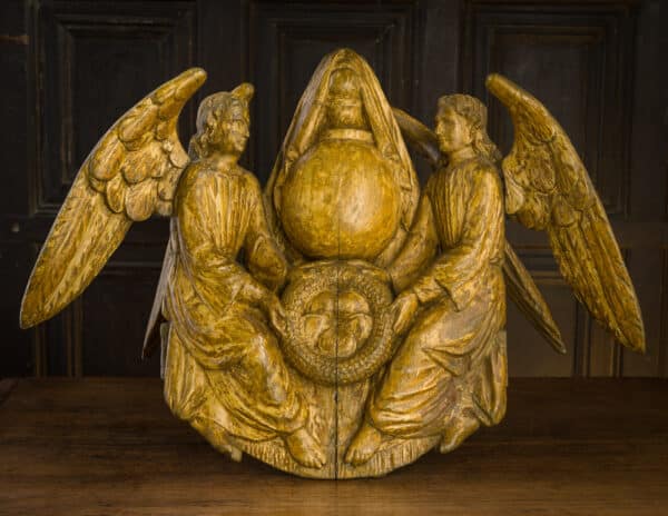 17th century angel sculpture