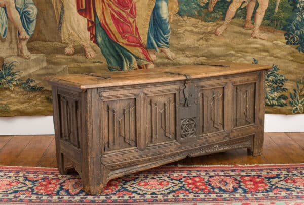 Henry VIII Tudor linenfold chest