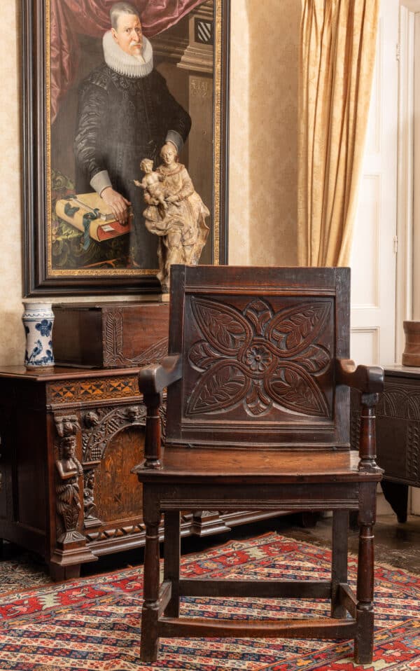 Charles I joined oak armchair