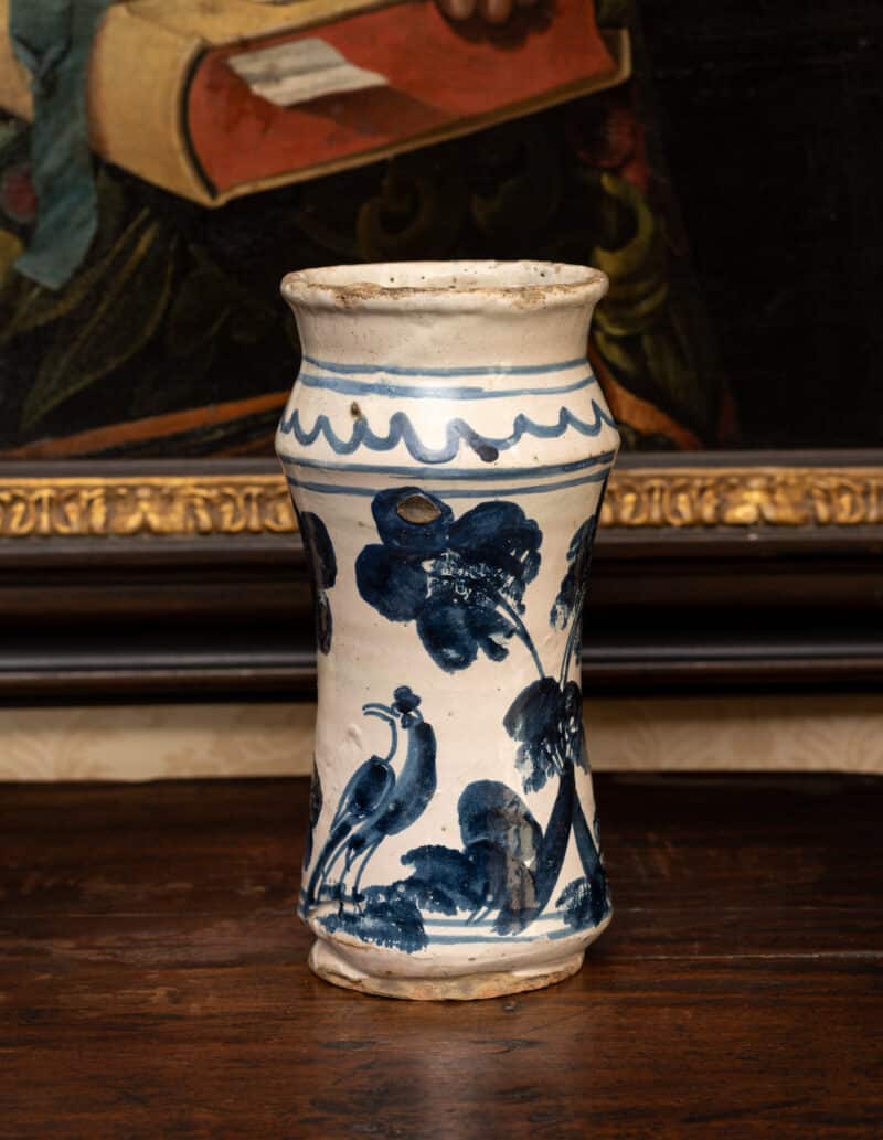 17th century Albarello drug jar