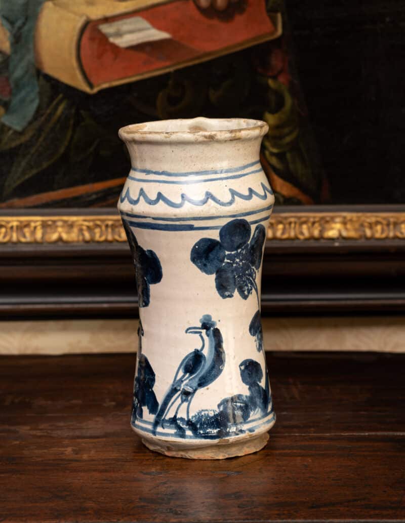 17th century Albarello drug jar
