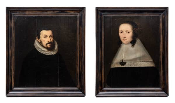 Pair of 17th century Dutch portraits