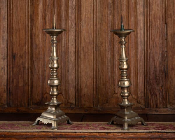 Renaissance brass candlesticks