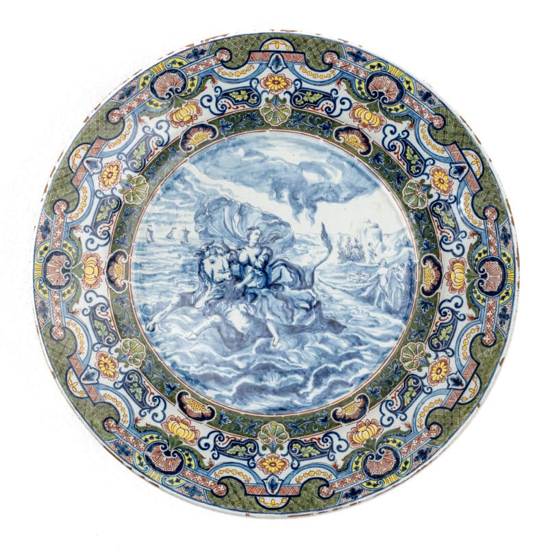 Large 18th century plate depicting Eurpoa