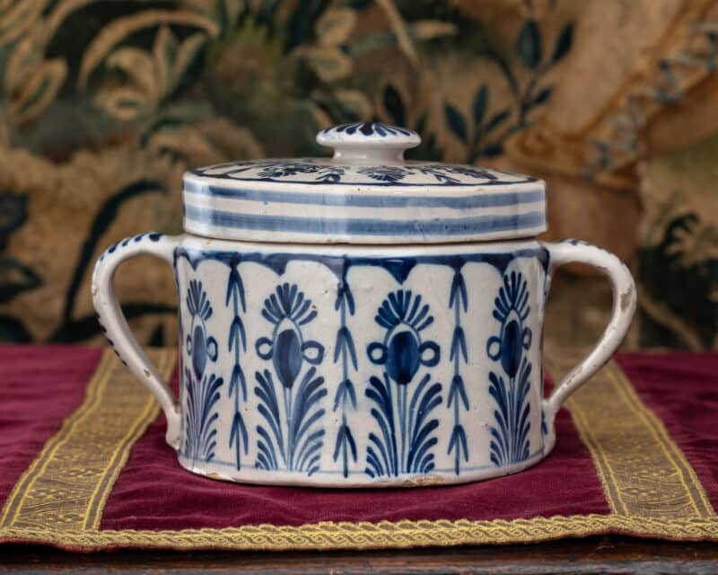 17th century Delftware posset pot