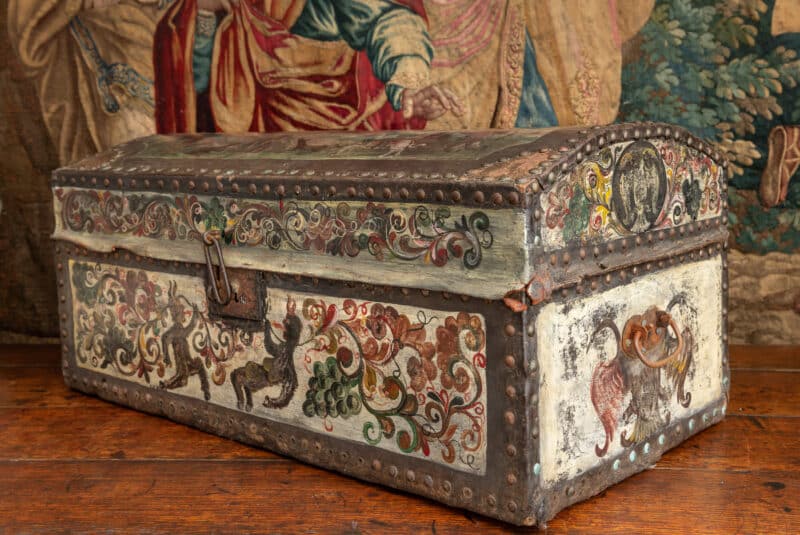 17th century coffermakers travelling chest