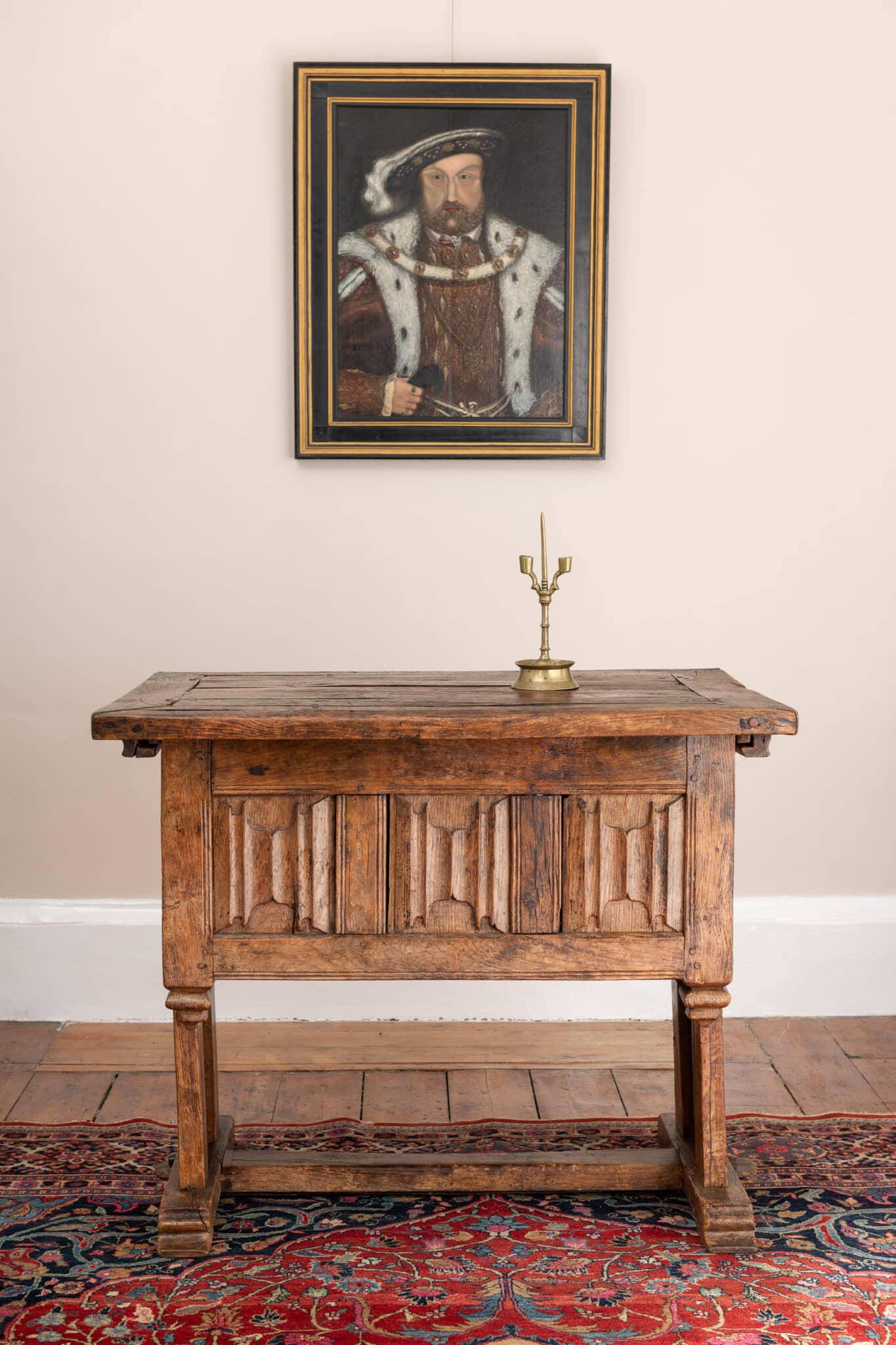 Gothic Oak Carved Rent Table