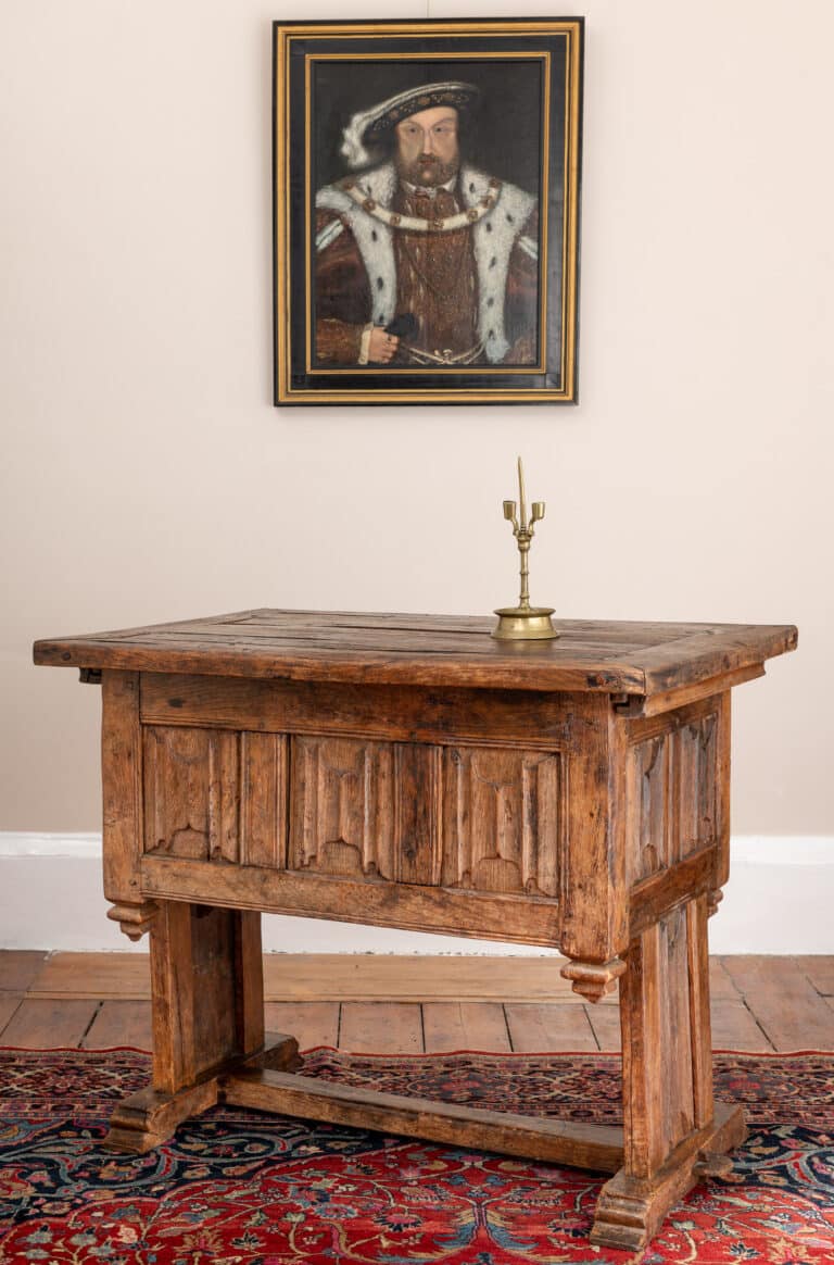 Gothic linenfold rent table